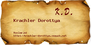 Krachler Dorottya névjegykártya